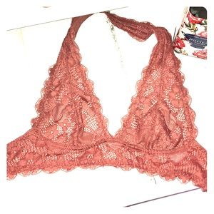 Lace halter bralette